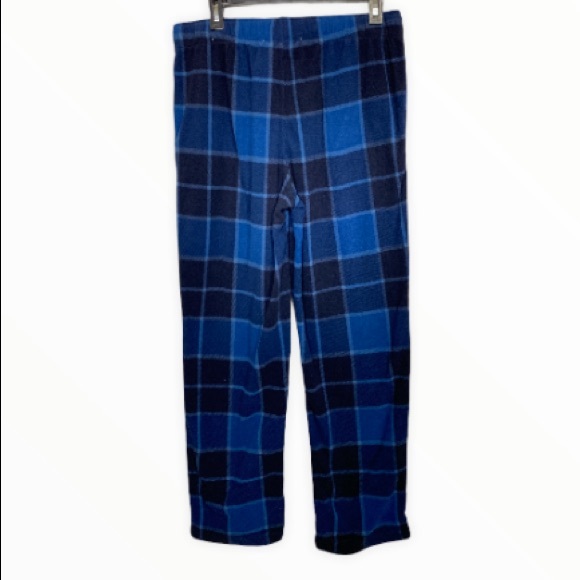 Goodfellows Pajama pants Buffalo Plaid Plush fleece blue black size Medium - Picture 7 of 15